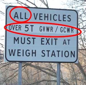 Weigh Station Sign