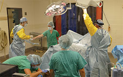 The EMC Team prepares for surgery